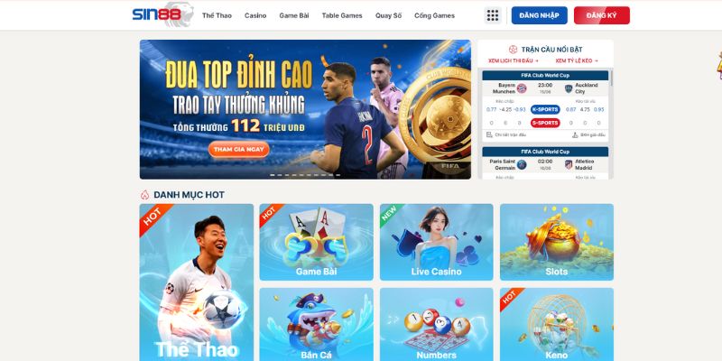 SIN88 - Khám Phá Website Cá Cược Thể Thao Top 1 Châu Á