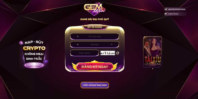 Giới thiệu tổng quan về cổng game GEM WIN