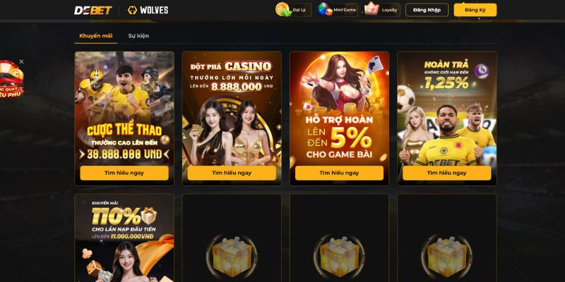 Rất nhiều sự kiện khuyến mãi Debet đặc sắc